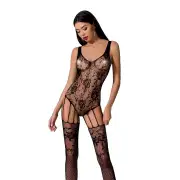 Комбинезон сетка черный