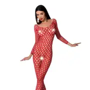 Комбинезон сетка красный