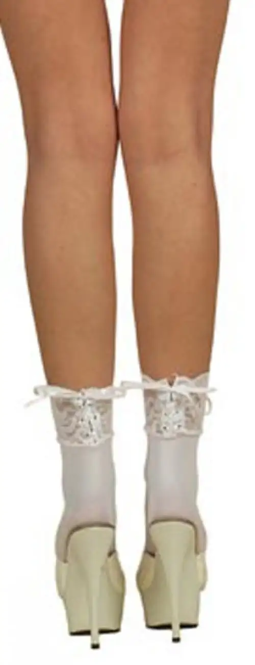 Носочки с кружевом, белые (REN205101) photo 1