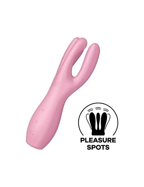 Клиторальный вибратор Satisfyer Threesome 3 Pink с тремя пальчиками photo 1