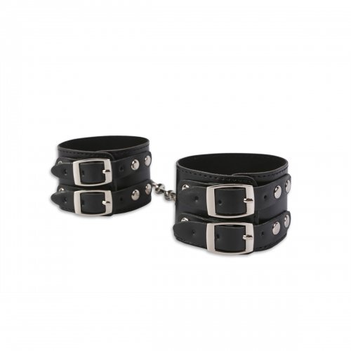 Наручники с двумя ремешками, черные  photo 1