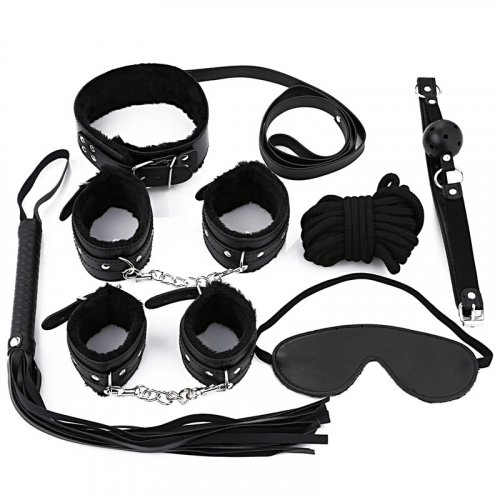 Набор для БДСМ кожаный 7 ШТ., 4 цвета photo 1