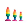 Силиконовая анальная пробка Wooomy Hiperloo Silicone Rainbow Plug S, диаметр 2,4 см, длина 9 см photo 4