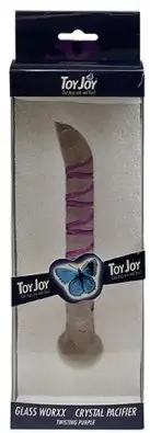 Стимулятор стеклянный GLASS WORXX CRYSTAL PACIFIER PURPLE photo 4