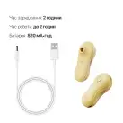 Набор 2в1 Zalo — UNICORN Yellow, виброяйцо + вакуумный стимулятор photo 5