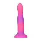 Светящийся в темноте фаллоимитатор ADDICTION Rave 8″ Glow in the Dark Dildo Pink Purple, 20,3 см photo 3