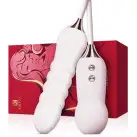 Пульсатор с вакуумным стимулятором Kistoy Cathy White на гибкой сцепке photo 2