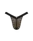 Кружевные трусики с заниженной талией Obsessive Estiqua panties XS/S, black photo 3