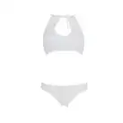 Комплект: бра, трусики с ажурным декором и открытым шагом Ursula Set white XXL/XXXL — Passion photo 3