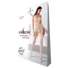 Ажурный бодистокинг с имитацией чулок Passion BS074 white photo 4