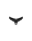 Полупрозрачные трусики с подвеской Obsessive Ivannes panties black S/M, черные photo 3