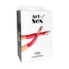 Виниловые миттинки Art of Sex - Lora длинные, размер L, цвет красный photo 3