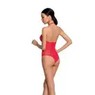 Бодистокинг с декольте Passion BS088 red, имитация корсетной шнуровки photo 2