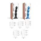 Насадка для страпона Strap-On-Me DILDO PLUG BALLS BLEU METALLIC - M photo 5